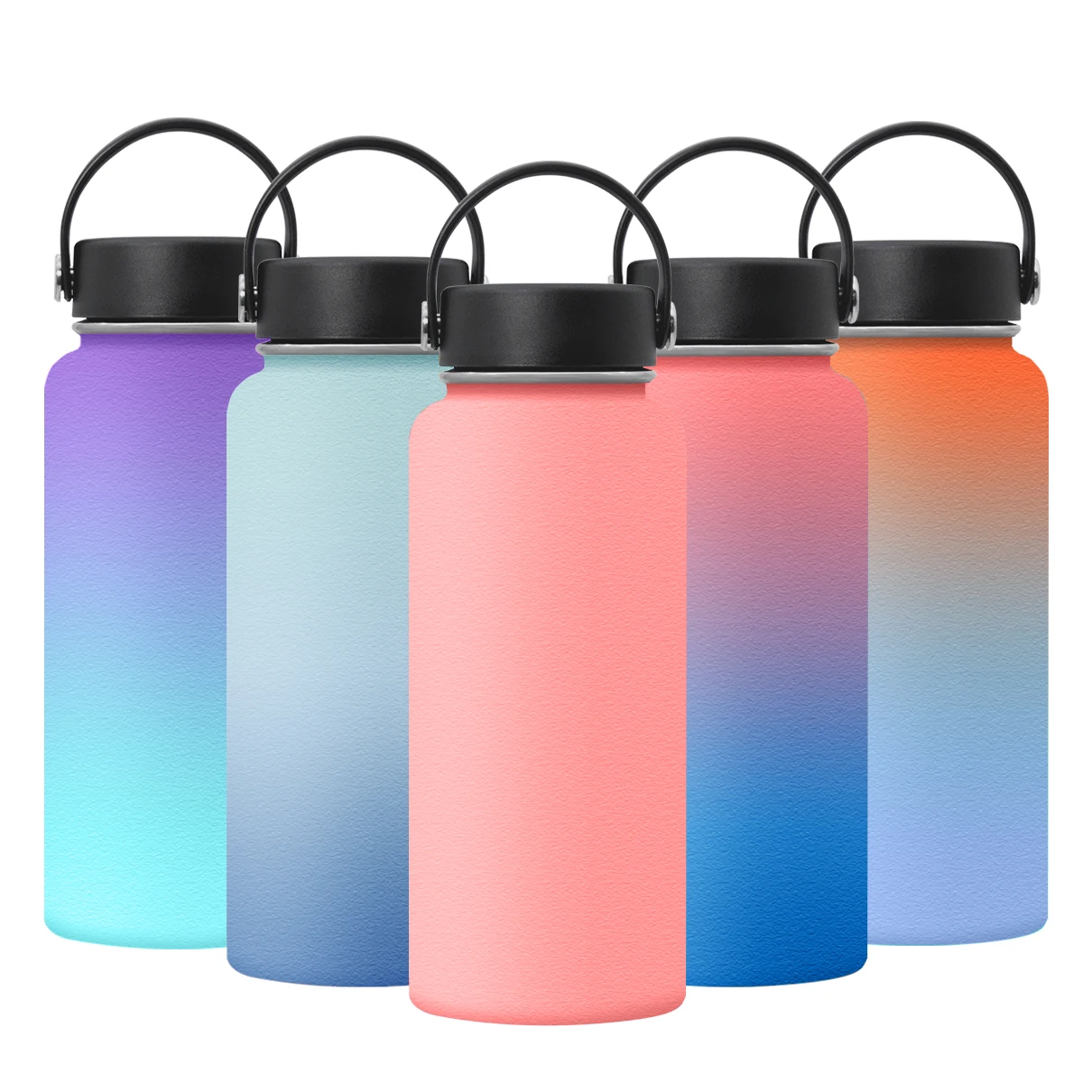 

Amazon Top Seller Custom Logo Sport Water Bottle Double Wall Stainless Steel Thermos Vacuum Flask With Lids, Customizable