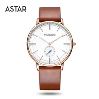 

Dropshipping casual fashion stainless steel small second 5.5mm Ultra thin Minimalist Japan quartz wrist watch for man