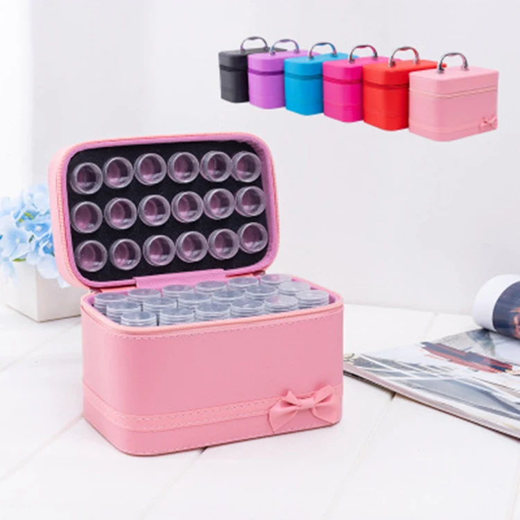 

New Product Embroidery Box Carrying Case Diamond Painting Diamond Jar 72 Grid Bottle Storage Box