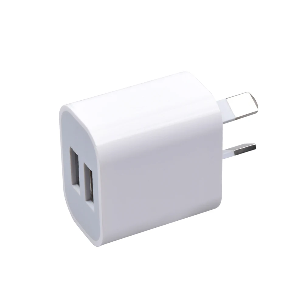 

Australia Standard USB Charger Dual Port USB AC Travel Wall Charger AU Plug 5V 2A Mobile Phone Charger, White