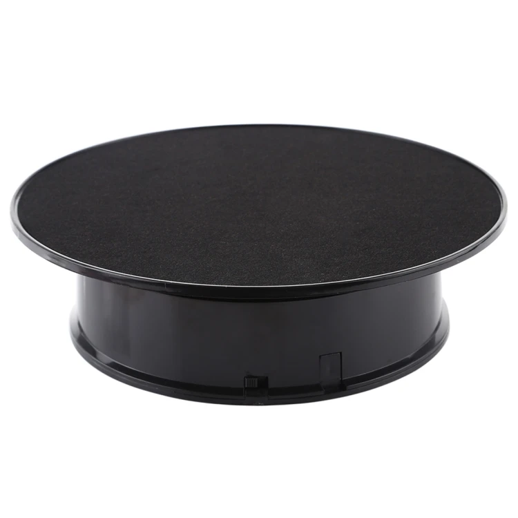 

Black Color 20cm 360 Degree Electric Rotating Turntable Display Stand Photography Video Shooting Props Turntable Battery Powered