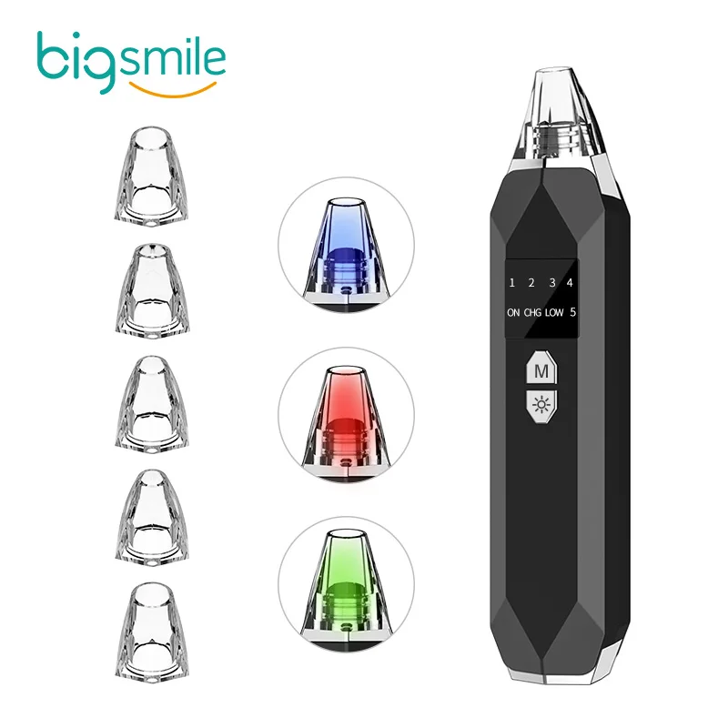 

march expo 2020 electric portable face stainless round suction blackhead remover vacuum small round tool kit sucking machine