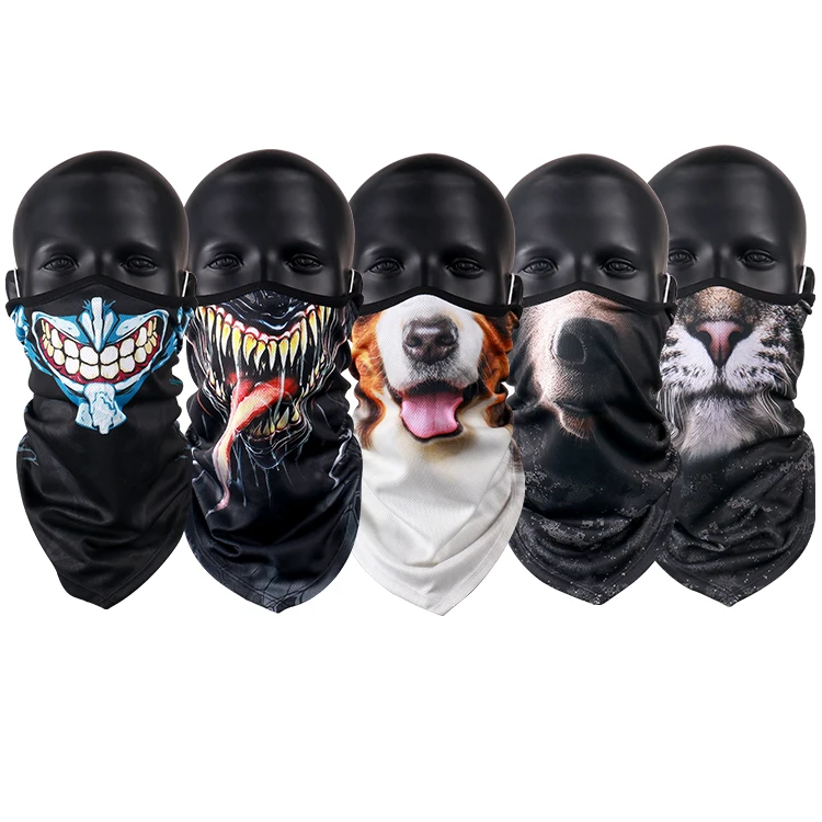 ADKO Bandana Seamless Joker Masks Funny Carnival Headscarf Durable Breathable for Neck Gaiter Balaclava Face Mask Men 