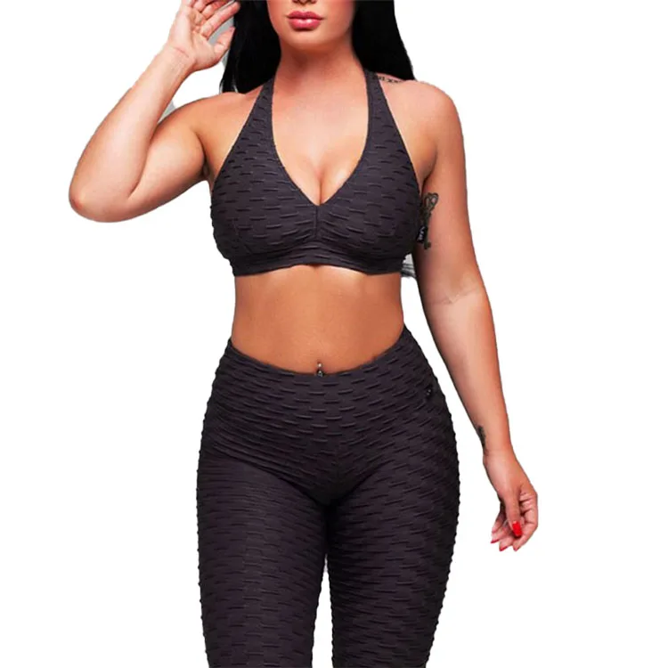 

Low Chest Sport Alo Compression Spandex Rib Set Woman Yoga Suit