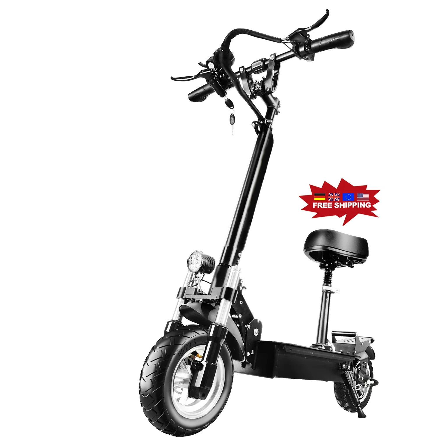 

2021 EU USA Warehouse Free Shipping Tax Free two wheel 60v 27ah big tire adult electric scooter