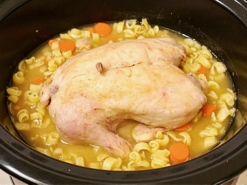 Crock Pot Chicken Noodle Soup with Whole Chicken Recipe