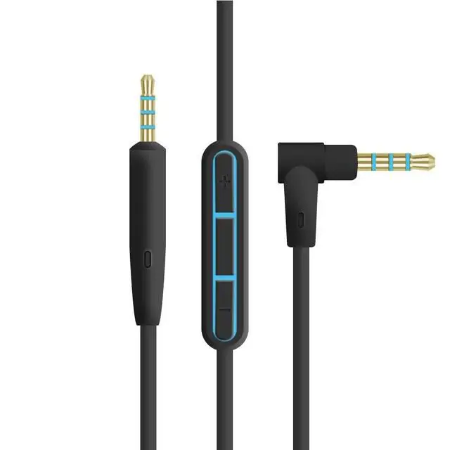 

Replacement Audio Cable cord , Extension Wire for Bose QuietComfort QC25 QC35 Headphones with in line Mic Volume Control (Black), Black blue