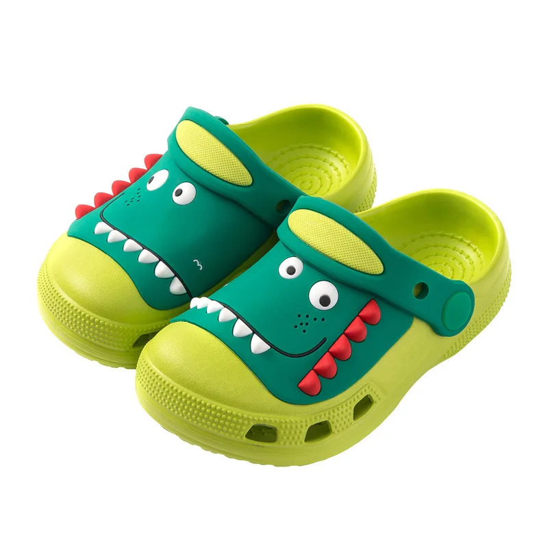 

Children's cave Shoes Boys 1-2-3 years old 5 dinosaur cute cartoon children's slippers Girls Summer