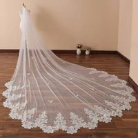 

2019 New Cathedral Wedding Veils Long Lace Accessories Bridal Veil