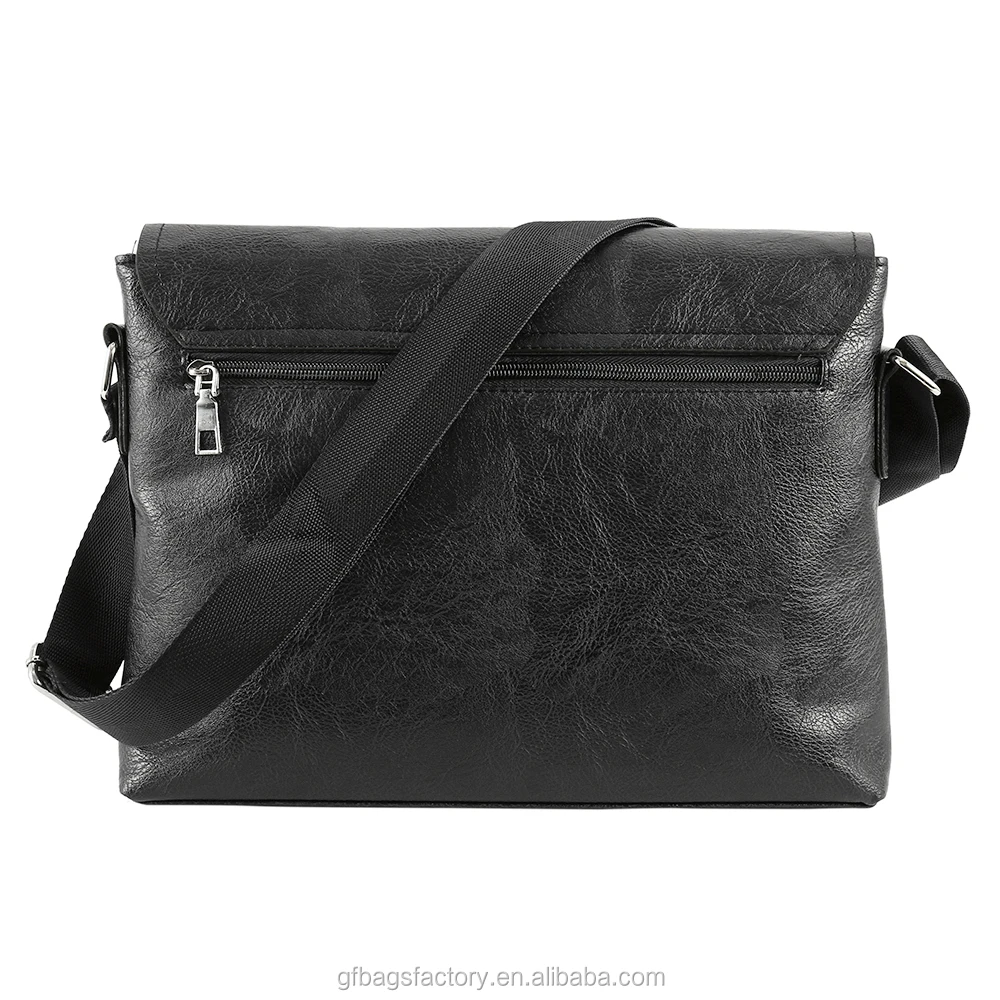 2019 new arrival large business vintage crossbody bag PU leather handbag for men