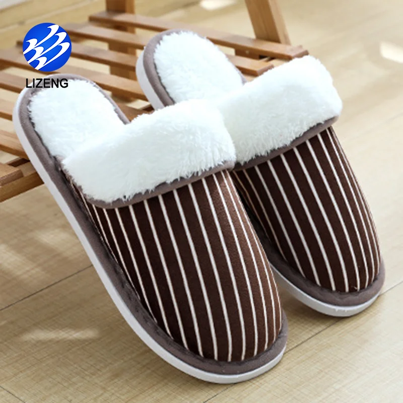 

Wholesale Winter House Shoes Non Slip Thick Plush Flat Fur Slippers For Bedroom, Pink , red , green , blue , coffee