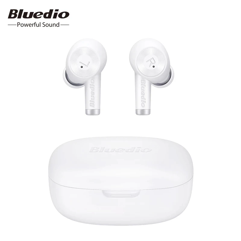 

Bluedio hot sale EI powerful sound 55mAh tws mini earbuds ENC microphone waterproof handfree earphones with power bank wireless