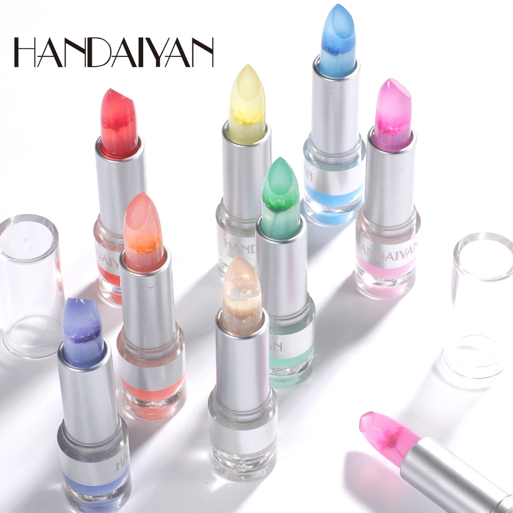 

HANDAIYAN 8 colors flower jelly lip balm color changing moisturizing enhance complexion wholesale lip balm prices