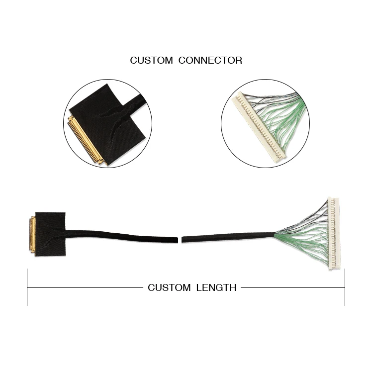 Custom 20 30 pin lcd screen lvds Cable Assembly connector lvds kablosu - ANKUX.COM