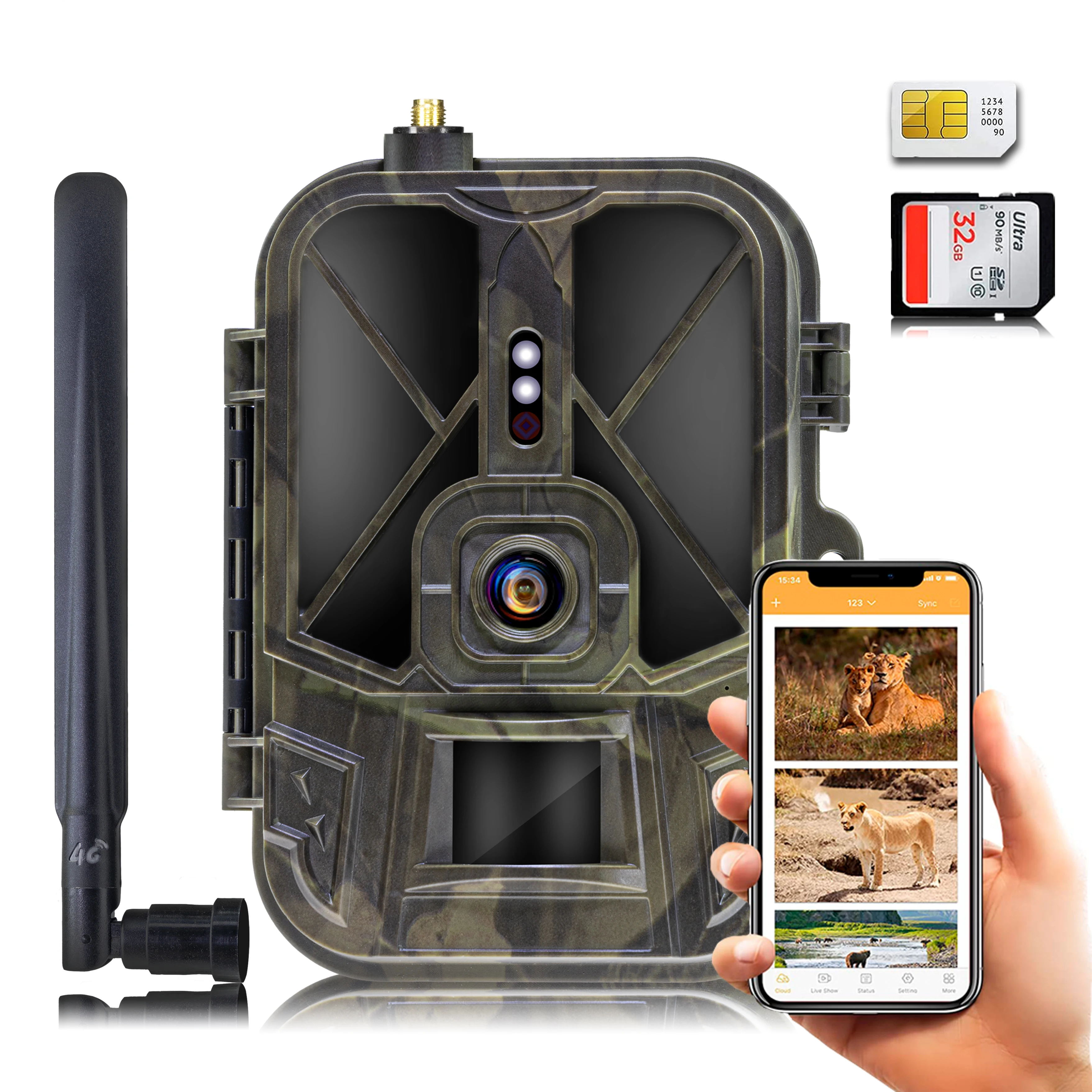 

4G APP Control 30MP 4K Hunting Trail Camera HC-940Pro-LI with 10000mA Lithium Battery Wireless Wildlife Cameras 0.3S Trigger