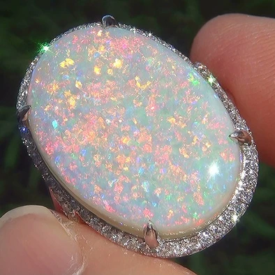 

Hot Sale Vintage Opal Ring Large Natural Gemstone Diamond Ring Wedding Band Engagement Jewelry Fine Jewelry Accessories, Picture shows