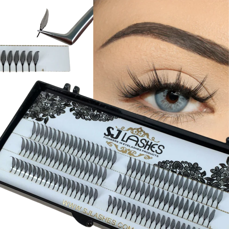 Eyelash Extension Wet Look Lash Extensions PBT Fiber  Cashmere Wispy Eyelash Extensions