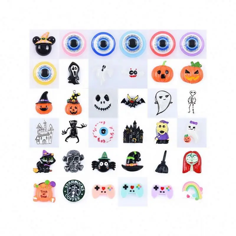 

Glitter Bling Halloween clog charms For Lady shoes Luxury fall clog charms designer horror new designer horror for clog shoes, Customized