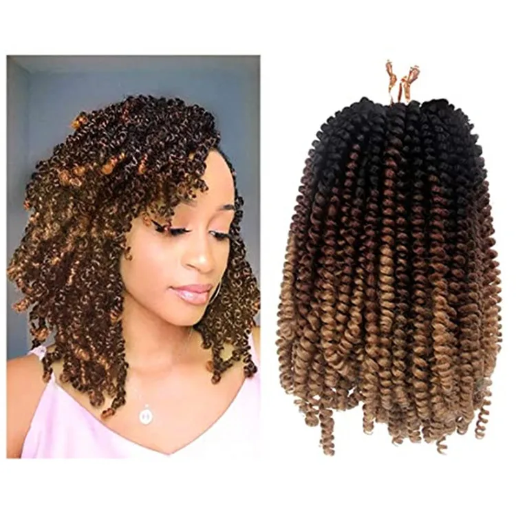 

Spring Twist Hair Crochet Braids Passion Twist Synthetic Pre-Twist Crochet Hair Extensions 30Roots Bomb Twist Bounce Curly