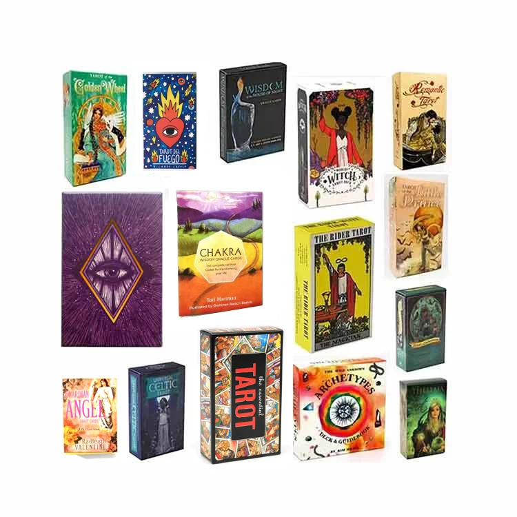 

78 Tarot Deck English Crystal Card Deck Oracle E-Guide Book Divination Board Game Latest Witch Tarot 100 styles wholesale