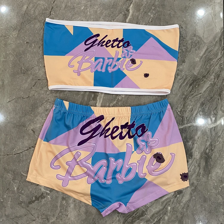 

wholesale two piece 2 piece women snack shorts set