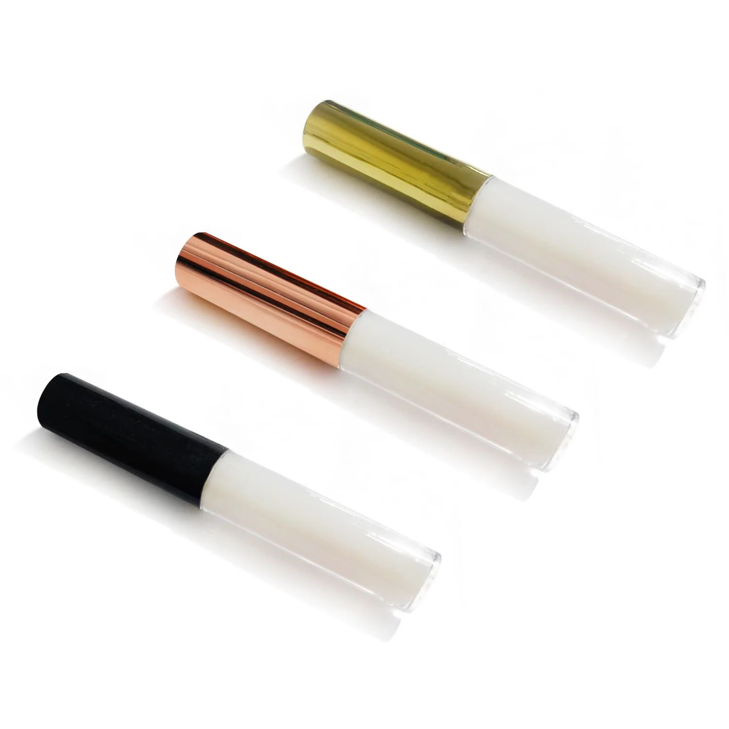 

Wholesale custom strip lashes white clear black eyelash glue private label rose gold cap lash glue, Customized color