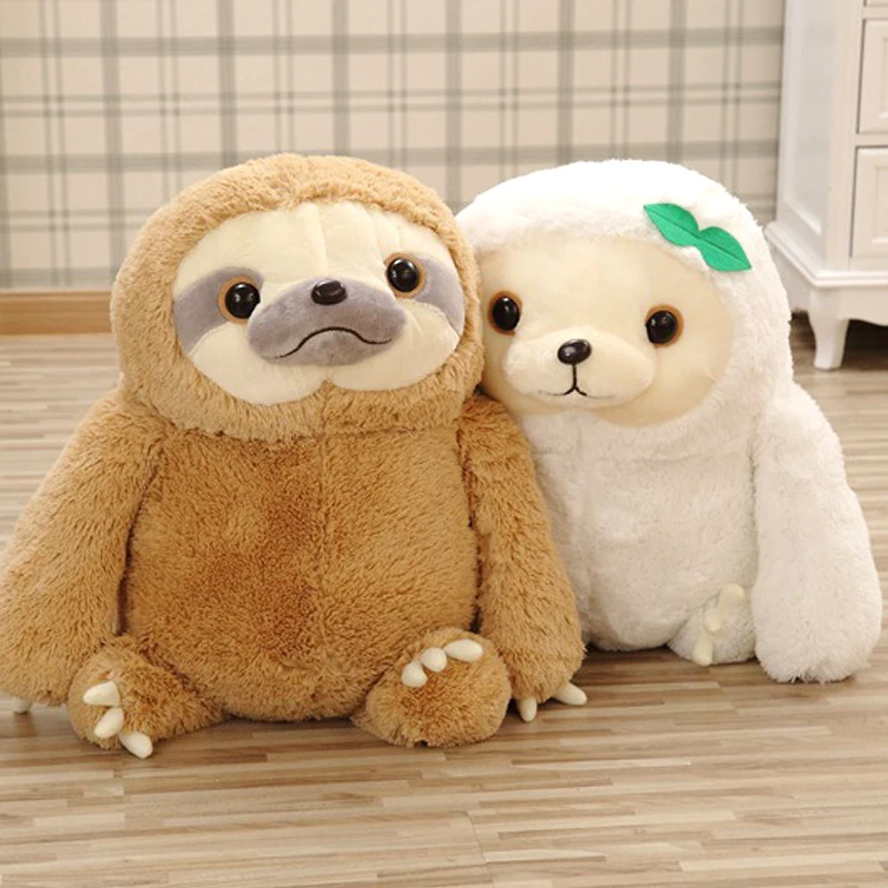 

Free Shipping 40cm Cute cartoon sloth plush stuffed animals toy sloth doll for birthday gift, Blue/black/orange..