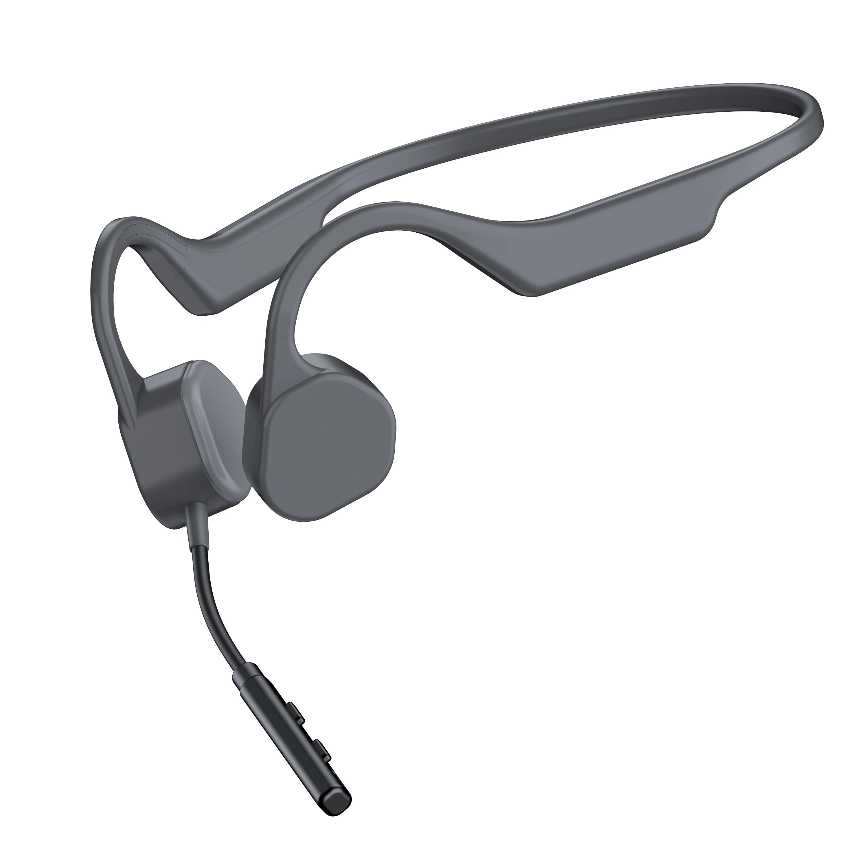 

New High Quality Sports Bone Headset Earphone with Mic Stick Volume Adjustable BT Wireless Bone Conduction Headphone