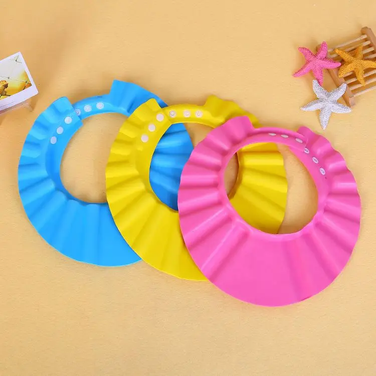 

Double Layered Waterproof Safe Bath Hat Children Kids Baby Shower Cap