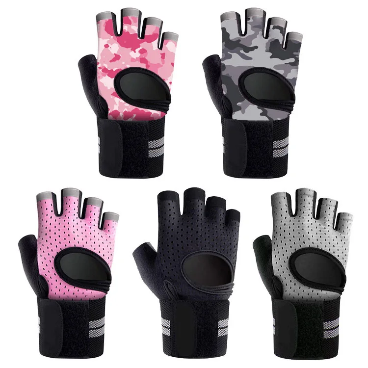 

Wholesale Custom Fitness Workout Weight Lifting Men And Women Gym Gloves, Black / gray / pink / gray camouflage / pink camouflage