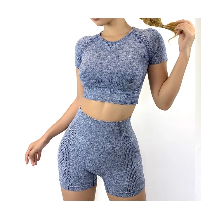 

High Quality Custom Gym Clothing Women Sports Yoga Shorts Set Ladies Workout Fitness Clothing Set, Yellow, black and pink, can customize