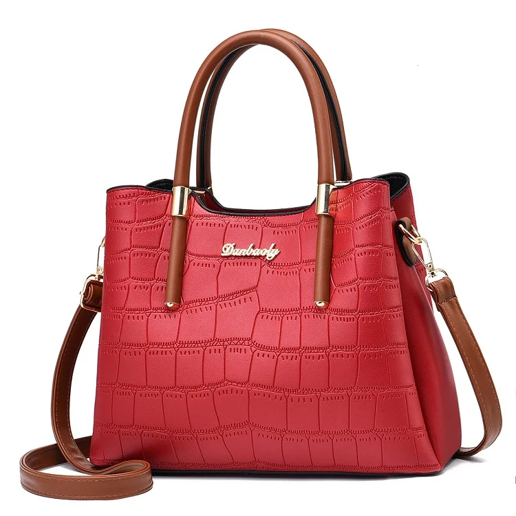 

2021 wholesale custom autumn new arrivals solid color elegent trendy handbag women ladies bags purses and handbags for luxury, Picture color