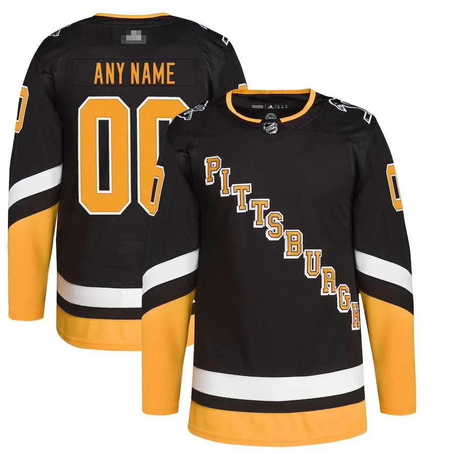 

Men's Pittsburgh Penguins brand Black 2021/22 Alternate Primegreen Authentic Pro Custom hockey Jersey