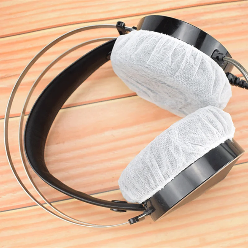 

Headphones 8.5-10cm non-woven ear cover disposable sanitary headset headphone cover, Black