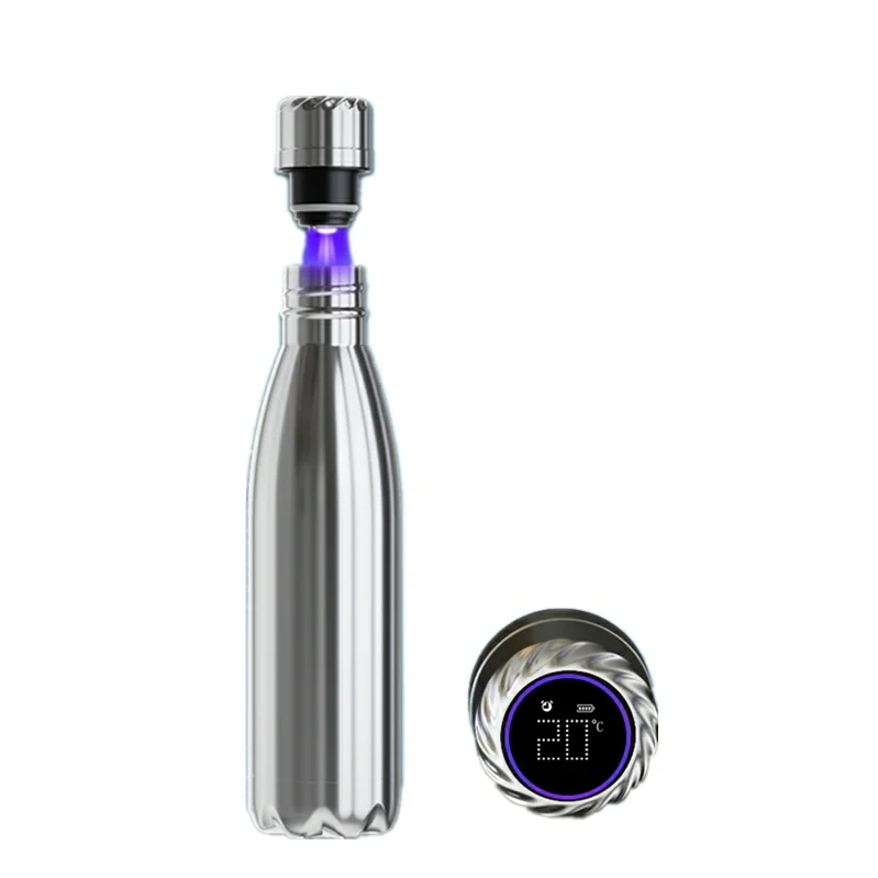 

Stainless Steel Sports Thermo Light Sterilizer UV Water Bottle