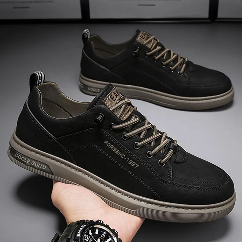 Y Black White Walking Style Men's Shoes Trend Shoes Casual Pu Sport Running Sneakers Shoes for Men