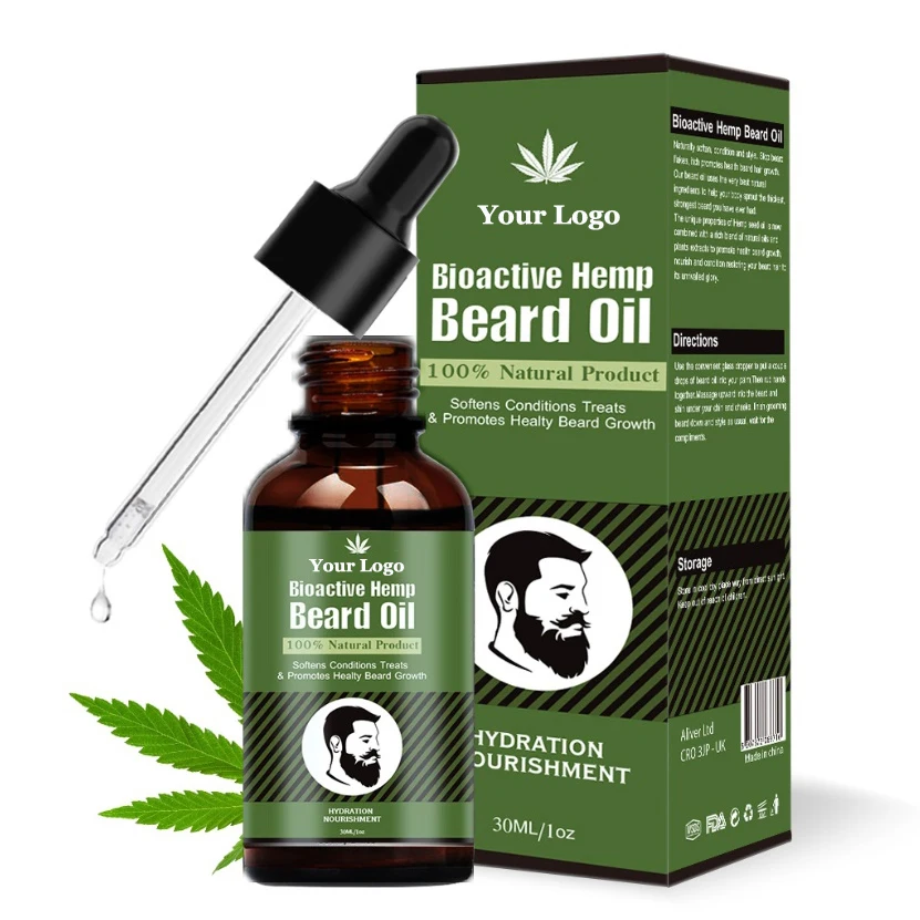 

odm /oem organic natural cbd hemp beard oil hair growth oil beard care