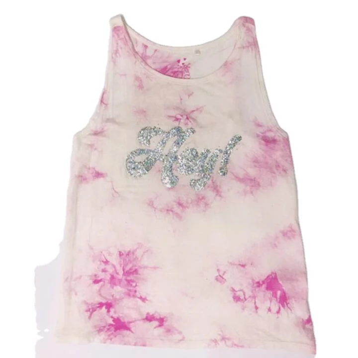 
OEM 2020 high quality super fashion super soft summer casual tie dye ladies vest U neck vest 