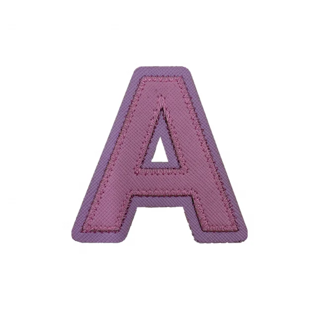 

Funny Design Letter Embroidery Patches Leather Iron on Patches For Jackets Clothing