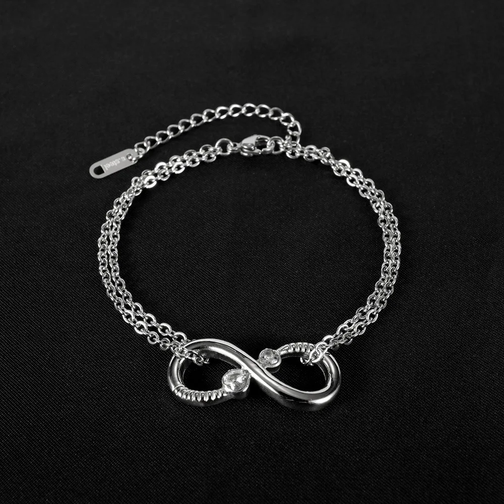 

Jessy Jewelry Party Jewelry Designer Charm Ankle Bracelet Wholesale Stainless Steel Chain Bracelets for Women, Rose gold