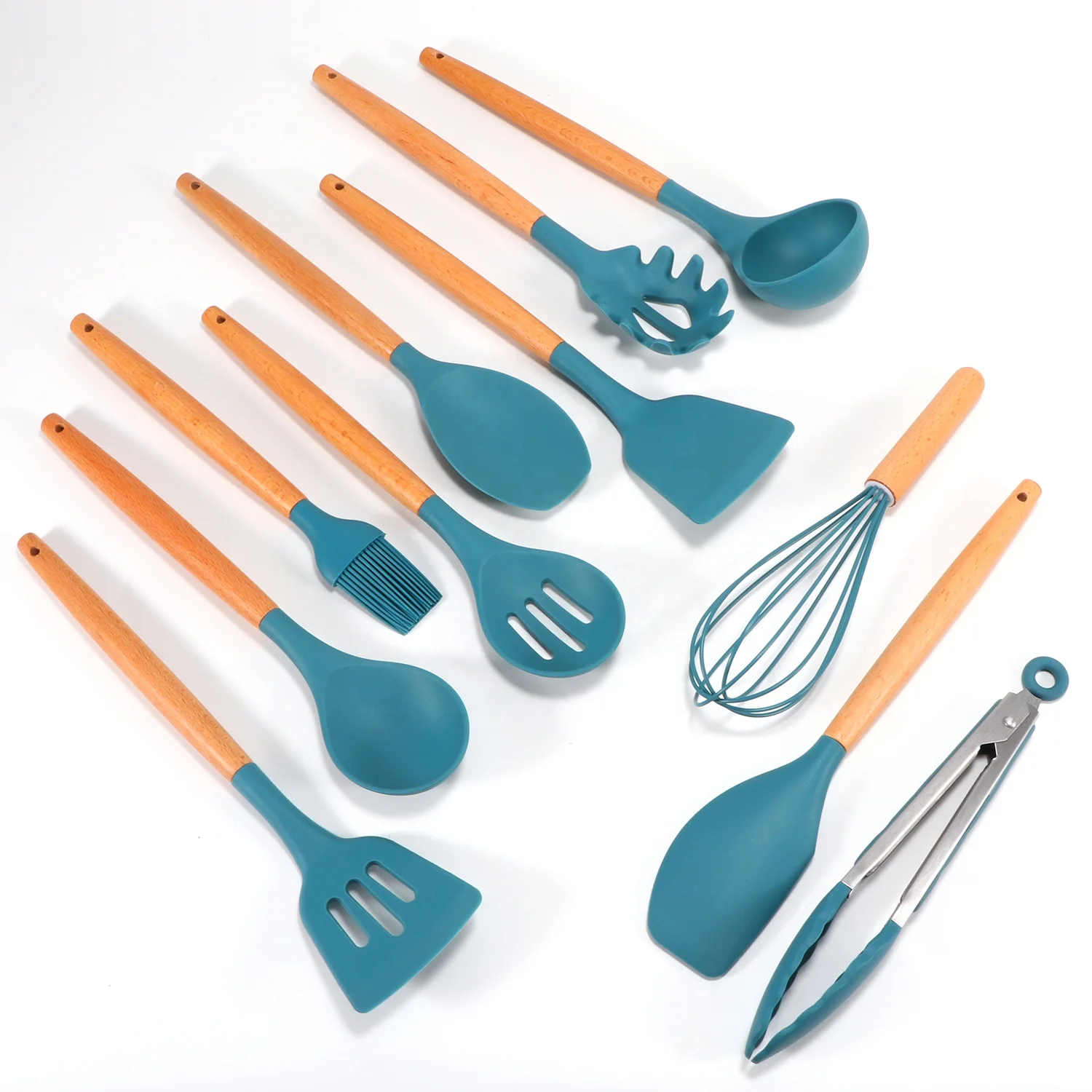 

Wholesale Non-Stick Kitchen Accessories Food Grade china kitchen utensils 11 Pieces Utensils Silicone Set Cooking Tool, Purple/blue/dark green/green/pink/red/gray/black