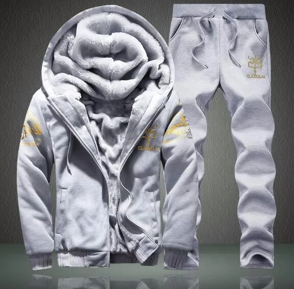 

Oversized Warm Printed Hoodie Sweatshirt Casual Fleece Hoodies Sweatshirts+Sweatpants Man Suit RTS