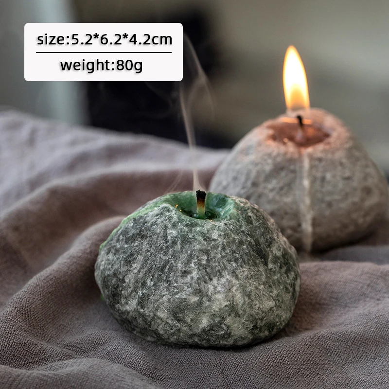 

New design DIY 3D handmade candle stone making process silicone mold silicone candle cake soap silicone mold