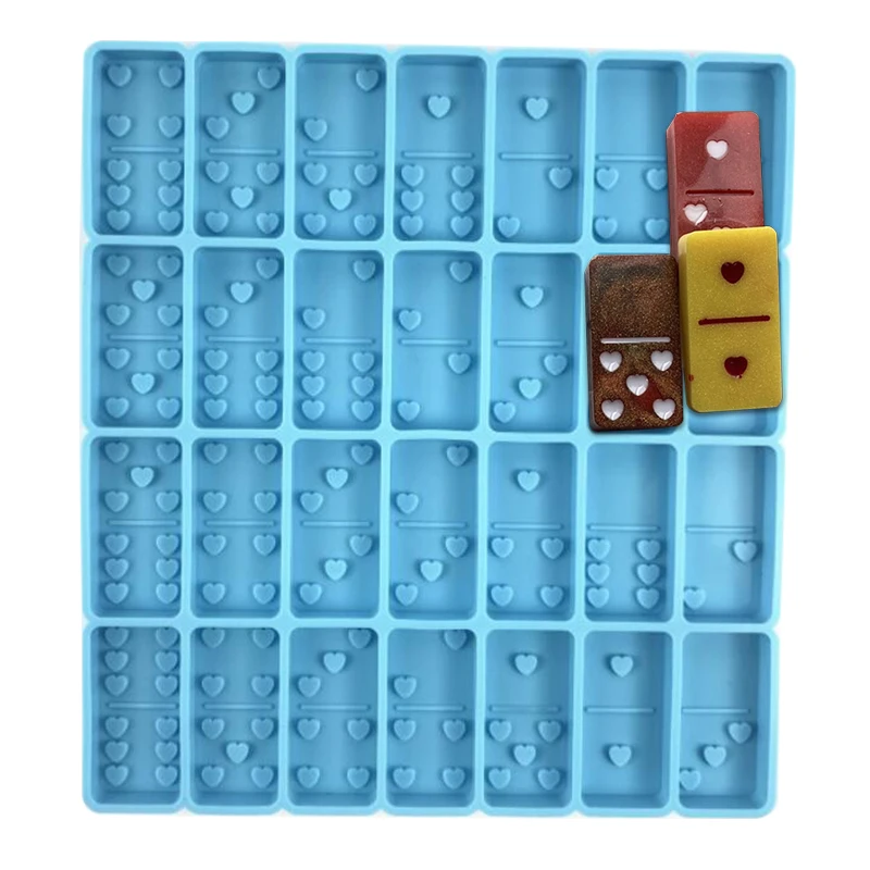 

C-0075 Professional Domino Mold Custom DIY Epoxy Resin Shiny Silicone Jumbo