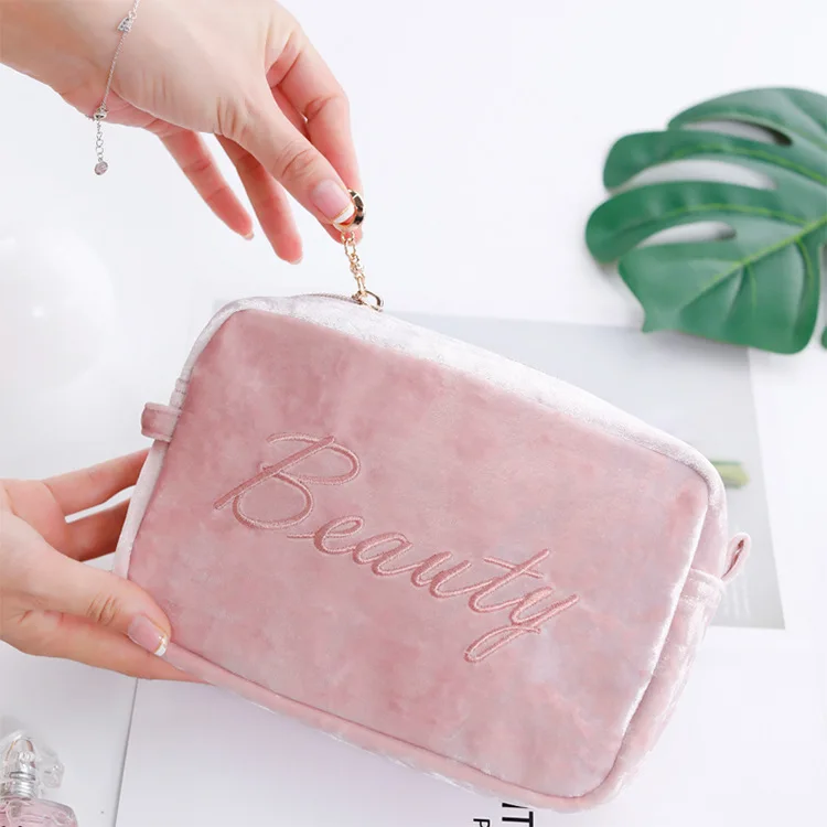 

Gulidd eco friendly womens wholesale custom logo designer velvet makeup bags travel custom private label makeup bag cosmetic