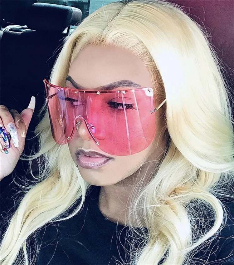 

Newest Fashion Big Sunglasses 2021 Women Oversized Sunglasses Square Metal Sun Glasses Shades Women, As pictures or customized color
