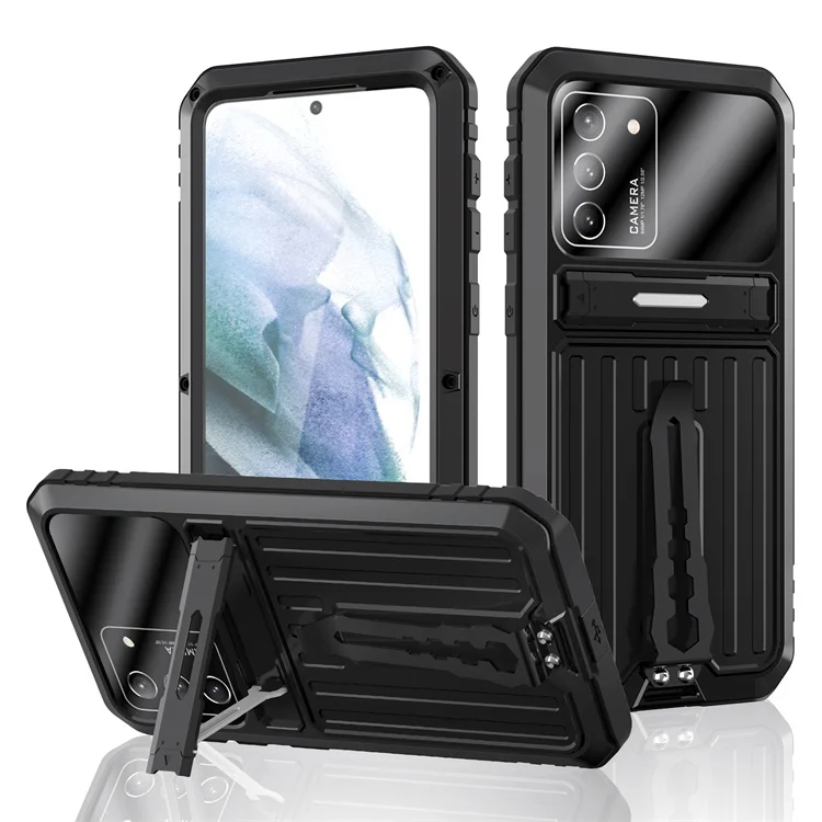 

Multifunctional anti fall protection holder stand aluminum alloy shockproof phone case cover for Samsung S21