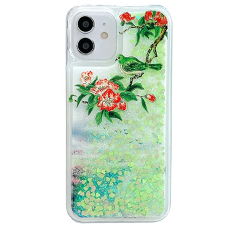 

Beautiful Trees Flowers Animal Pattern Soft Liquid Case for Iphone 13 12 Pro Max 11 Pro 13Pro 7 8 Plus X Xr Xsmax Glitter Cover