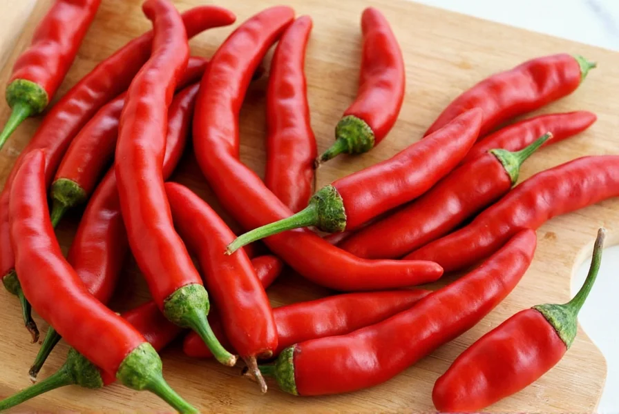 Various dried chiles arranged neatly