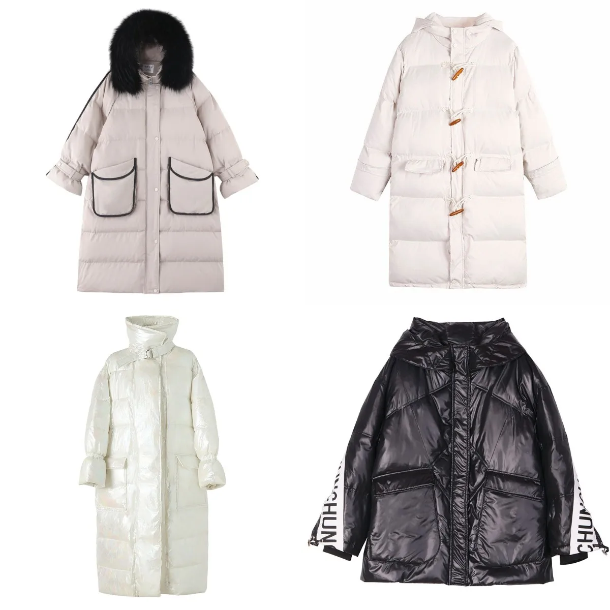 

New Arrival Winter Down Cotton Jacket Belted Puffer Coat Women, Hybrid